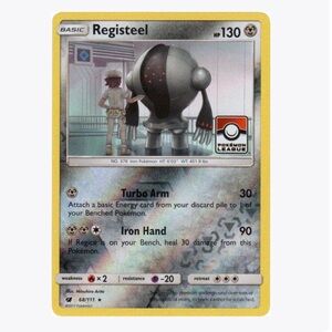 Registeel Pokémon Cards Reverse Foil with Pokémon League Sign